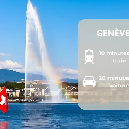 T2 Cosy L Parking L Hyper Centre L 20min De Geneve アパート *